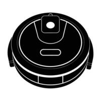 Robot vacuum cleaner with a circular body engineered for efficient home cleaning vector