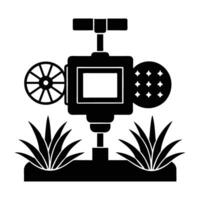 Smart irrigation controller with user friendly interface for precise garden management vector