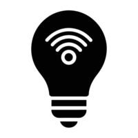 Smart light bulb with wireless control feature for energy saving illumination vector