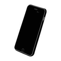 Smartphone standing upright with smooth rounded edges for optimal grip vector