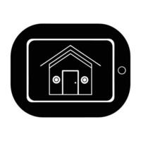 Smart home hub with touchscreen panel for centralized control and connectivity vector