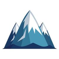 Elegant Simple Mountain Peak Icon with Snow and Isolated Background vector