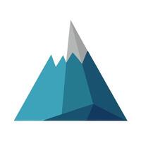 Modern Simple Triangular Mountain Peak Icon and Isolated Background vector
