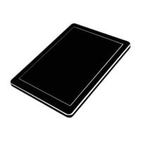 Sleek Tablet Displaying Slim Bezels in a Clean Flat Minimalist Design vector