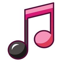 Elegant Simple Music Note Icon with a Clef and Isolated Background vector