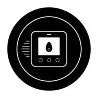 Smart thermostat featuring touchscreen display for userfriendly home temperature management vector