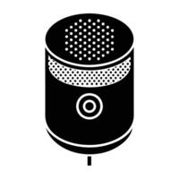 Smart speaker featuring voice assistant and microphone for seamless handsfree operation vector