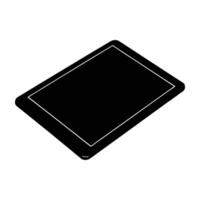 Modern Tablet with Ultra Slim Bezels Presented in a Flat Minimal Style vector