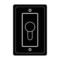 Voice-Controlled Smart Light Switch Displayed in a Sleek Silhouette Design vector