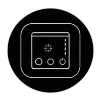 Smart thermostat with touchscreen display for precise climate control in homes vector