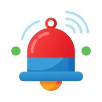 Elegant Notification Bell Icon with a Ring and Isolated Background vector