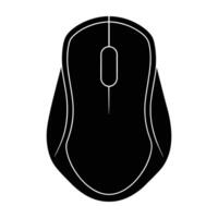 Wireless Gaming Mouse with an Ergonomic Design Captured in a Bold Silhouette vector