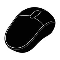 Wireless Computer Mouse with a Sleek Ergonomic Design in a Subtle Silhouette vector