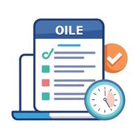 Quiz Sheet Icon with a Timer and Isolated Background vector