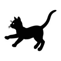 Energetic Kitten Hopping Forward in a Joyful, Swiftly Leaping Motion vector