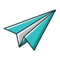 Modern Paper Plane Icon in Flight and Isolated Background vector