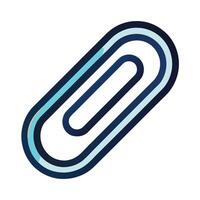 Sleek Paperclip Icon and Isolated Background vector