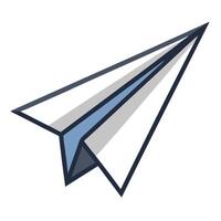 Paper Plane Icon in Flight and Isolated Background vector