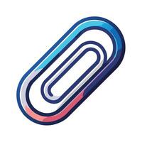 Elegant Sleek Paperclip Icon and Isolated Background vector