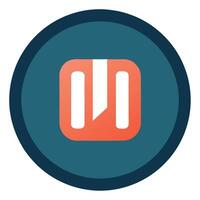 Modern Pause Button Icon in a Circle and Isolated Background vector