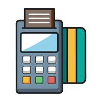 Modern Card Swipe Machine Icon with a Dollar Sign and Isolated Background vector