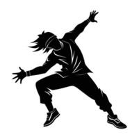 Vibrant Krump Dancer Boldly Showcasing a Powerful and Energetic Performance vector