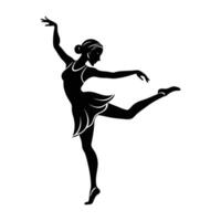 Expressive Jazz Dancer with One Bent Leg and Artful Arm Movement vector