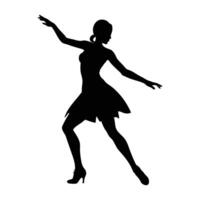 Salsa dancer moving side to side with confident rhythmic flair vector