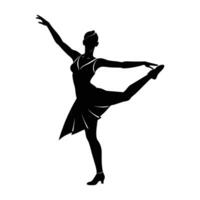 Tango Dancer Holding an Intense Pose with One Leg Extended in Passionate Flair vector