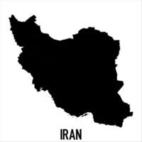 Iran Map - black World Map International template with High detailed isolated on white background vector