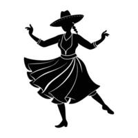 A graceful folk dancer in traditional costume displaying cultural elegance and charm vector