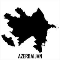 Azerbaijan Map - black World Map International template with High detailed isolated on white background vector