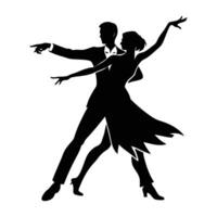 Elegant Tango Dancer in a Poised Stance Capturing the Essence of Graceful Movement vector