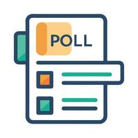 Elegant Survey or Poll Icon with Multiple Options and Isolated Background vector