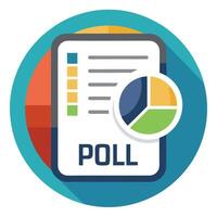 Modern Survey or Poll Icon with Multiple Options and Isolated Background vector