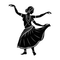 Traditional Indian Dancer Striking a Classical Pose with Grace and Poise vector