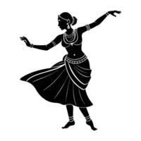 Elegant Indian Dancer Presenting a Classical Posture with Timeless Cultural Expression vector