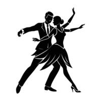 Tango Dancer Stepping Forward with a Sharp Precise Movement in Intense Performance vector
