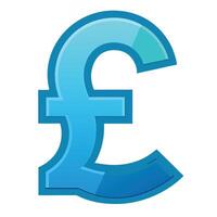 Elegant Modern Pound Currency Symbol Icon and Isolated Background vector