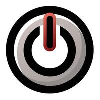 Elegant Simple Power Button Symbol Icon and Isolated Background vector