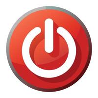 Simple Power Button Symbol Icon and Isolated Background vector