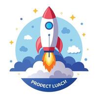 Elegant Rocket Icon Being Unveiled and Isolated Background vector