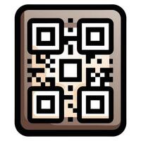 Modern Modern QR Code Icon with a Scan Highlight and Isolated Background vector