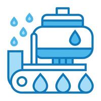 Modern Tank Icon Collecting Rainwater and Isolated Background vector