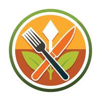 Modern Fork and Knife Icon for a Restaurant and Isolated Background vector
