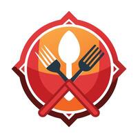 Fork and Knife Icon for a Restaurant and Isolated Background vector