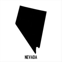 Nevada Map - black World Map International template with High detailed isolated on white background vector
