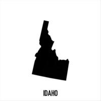 Idaho Map - black World Map International template with High detailed isolated on white background vector
