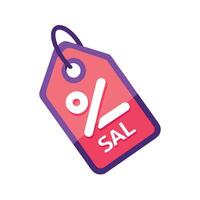 Modern Sale Tag Icon with a Percentage Discount and Isolated Background vector