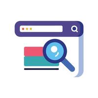 Modern Search Bar Icon with a Search Button and Isolated Background vector